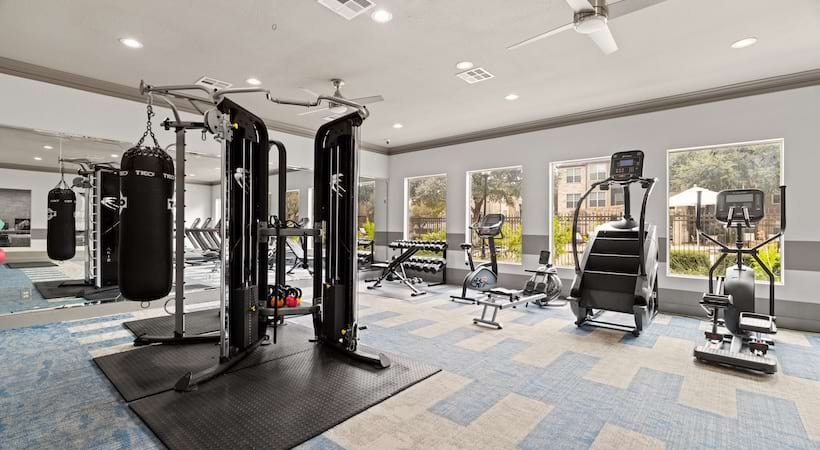 Our gym has lots of modern equipment and free weights
