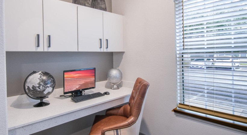 a computer on a desk